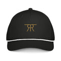 Black and white Retire Ready Texas heritage rope cap with Old Gold embroidery