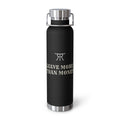 Black 22 oz Leave More Than Money insulated bottle by Retire Ready Texas