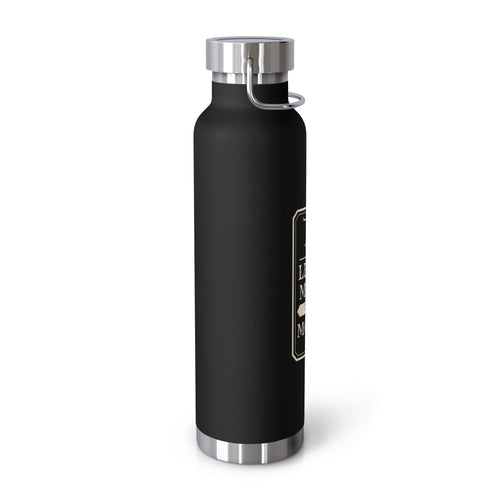 Leave More Than Money Insulated Bottle in Black — left view
