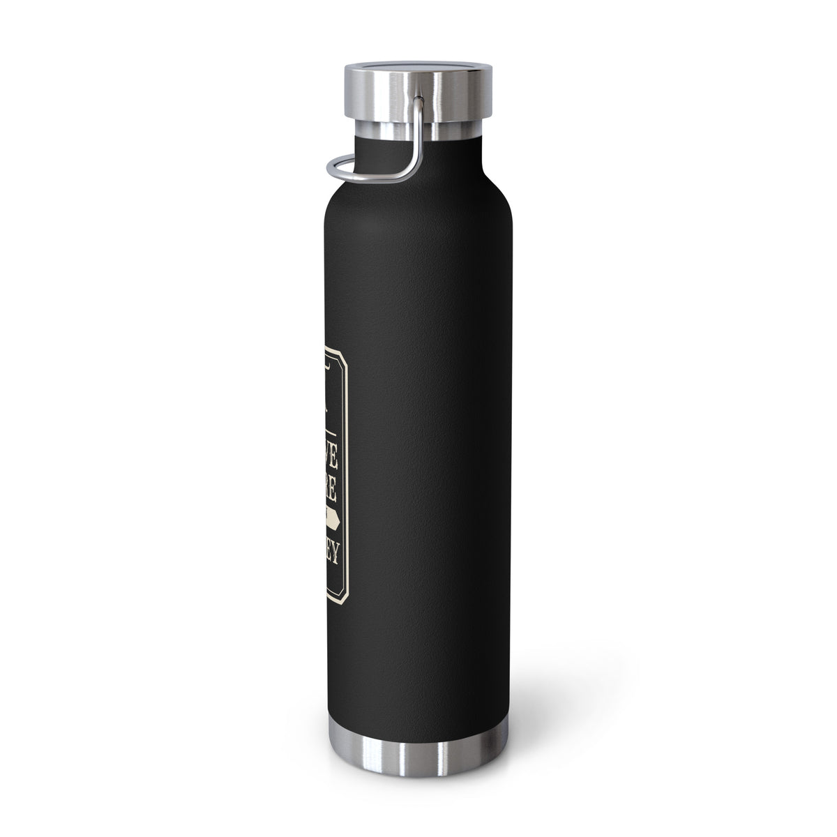 Leave More Than Money Insulated Bottle in Black — right view
