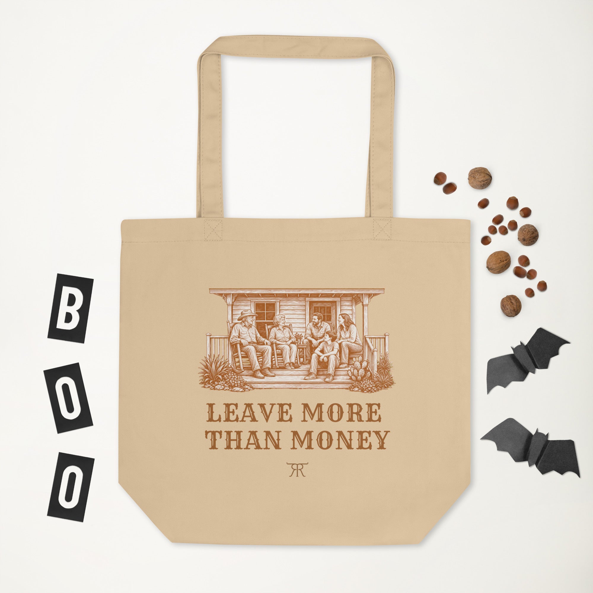Retire Ready Texas Generations eco tote shown from the front