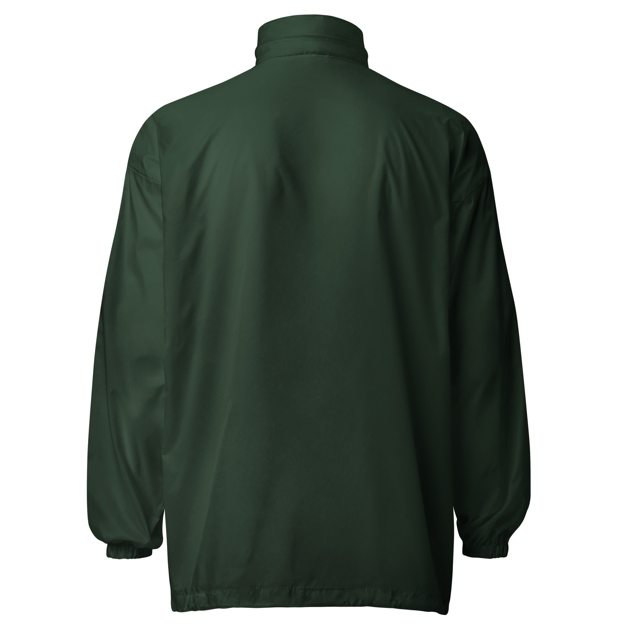 Back of forest green RRT Fieldline Packable Windbreaker
